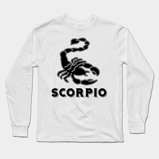 Scorpio Long Sleeve T-Shirt by xxtinastudio